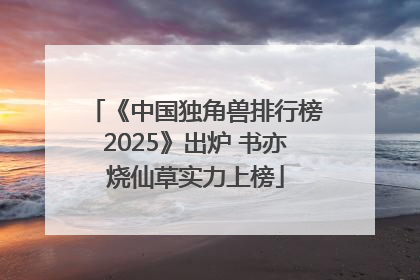 《中国独角兽排行榜2025》出炉 书亦烧仙草实力上榜