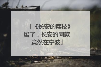 《长安的荔枝》爆了，长安的同款竟然在宁波