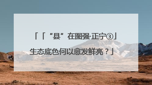 「“县”在图强·正宁③」生态底色何以愈发鲜亮？