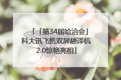 「第34届哈洽会」科大讯飞携双屏翻译机2.0惊艳亮相
