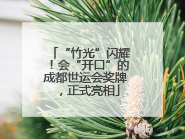 “竹光”闪耀！会“开口”的成都世运会奖牌，正式亮相