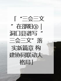 “三会三文”在邵阳③｜洞口县谱写“三会三文”落实新篇章 构建协同联动大格局