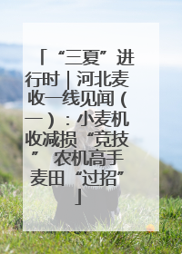 “三夏”进行时｜河北麦收一线见闻（一）：小麦机收减损“竞技” 农机高手麦田“过招”