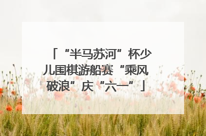 “半马苏河”杯少儿围棋游船赛“乘风破浪”庆“六一”