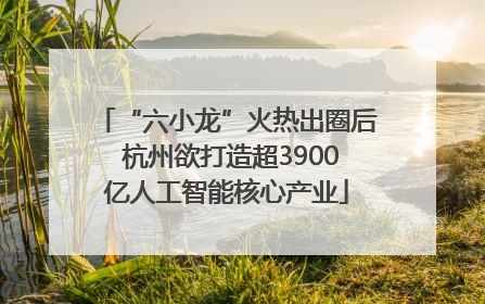 “六小龙”火热出圈后 杭州欲打造超3900亿人工智能核心产业