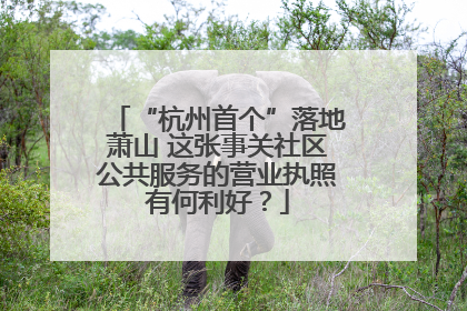 “杭州首个”落地萧山 这张事关社区公共服务的营业执照有何利好？