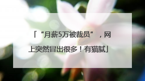 “月薪5万被裁员”，网上突然冒出很多！有猫腻
