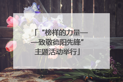 “榜样的力量——致敬德阳先锋”主题活动举行