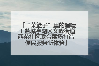 “菜篮子”里的温暖！盐城亭湖区文峰街道西苑社区联合菜场打造便民服务新体验
