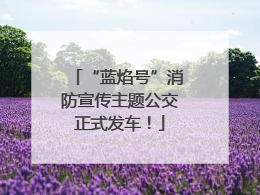 “蓝焰号”消防宣传主题公交正式发车！