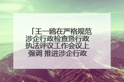 王一鸥在严格规范涉企行政检查暨行政执法评议工作会议上强调 推进涉企行政检查质效大幅提升