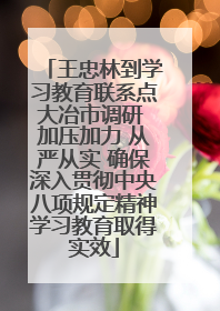 王忠林到学习教育联系点大冶市调研 加压加力 从严从实 确保深入贯彻中央八项规定精神学习教育取得实效