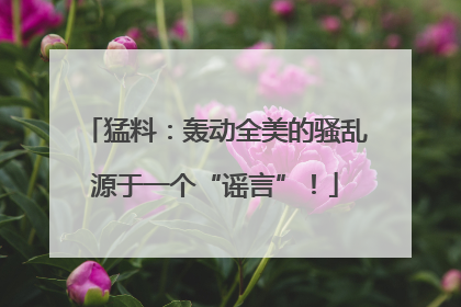 猛料：轰动全美的骚乱源于一个“谣言”！