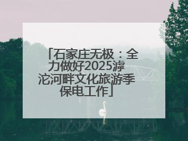 石家庄无极：全力做好2025滹沱河畔文化旅游季保电工作