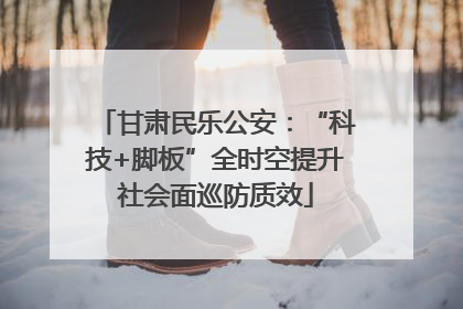 甘肃民乐公安：“科技+脚板”全时空提升社会面巡防质效