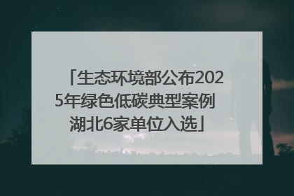 生态环境部公布2025年绿色低碳典型案例 湖北6家单位入选