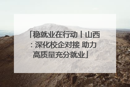 稳就业在行动丨山西：深化校企对接 助力高质量充分就业