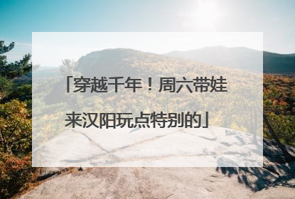 穿越千年！周六带娃来汉阳玩点特别的