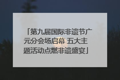 第九届国际非遗节广元分会场启幕 五大主题活动点燃非遗盛宴
