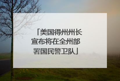 美国得州州长宣布将在全州部署国民警卫队