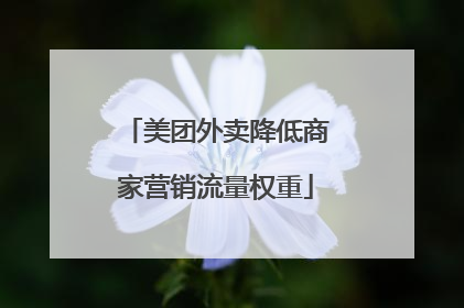 美团外卖降低商家营销流量权重