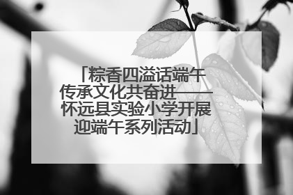 粽香四溢话端午 传承文化共奋进——怀远县实验小学开展迎端午系列活动