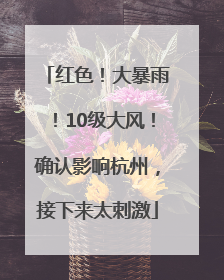 红色！大暴雨！10级大风！确认影响杭州，接下来太刺激