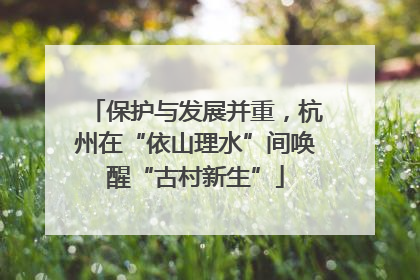 保护与发展并重，杭州在“依山理水”间唤醒“古村新生”
