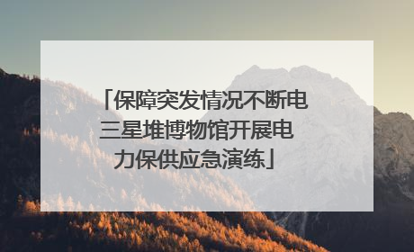 保障突发情况不断电 三星堆博物馆开展电力保供应急演练