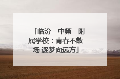 临汾一中第一附属学校：青春不散场 逐梦向远方
