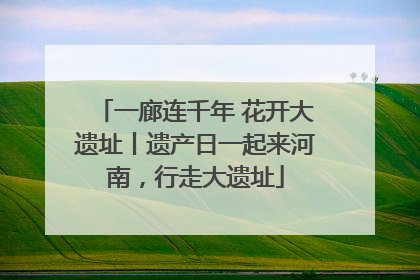一廊连千年 花开大遗址丨遗产日一起来河南，行走大遗址