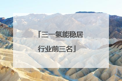 三一氢能稳居行业前三名