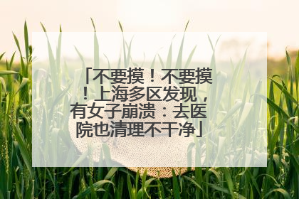 不要摸！不要摸！上海多区发现，有女子崩溃：去医院也清理不干净