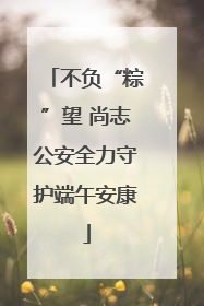 不负“粽”望 尚志公安全力守护端午安康