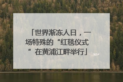 世界渐冻人日，一场特殊的“红毯仪式”在黄浦江畔举行