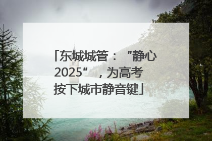 东城城管：“静心2025”，为高考按下城市静音键
