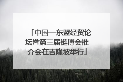 中国—东盟经贸论坛暨第三届链博会推介会在吉隆坡举行