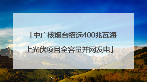 中广核烟台招远400兆瓦海上光伏项目全容量并网发电