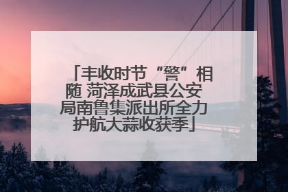 丰收时节“警”相随 菏泽成武县公安局南鲁集派出所全力护航大蒜收获季