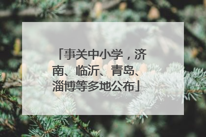 事关中小学，济南、临沂、青岛、淄博等多地公布