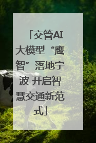 交管AI大模型“鹰智”落地宁波 开启智慧交通新范式