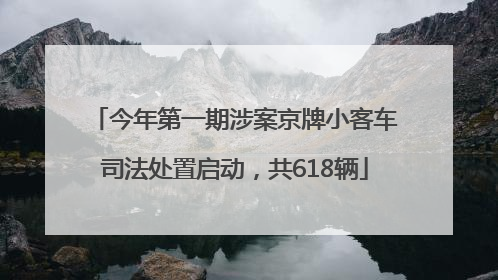 今年第一期涉案京牌小客车司法处置启动，共618辆