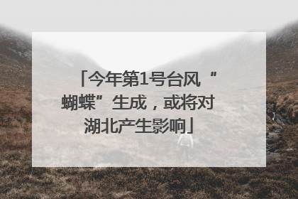 今年第1号台风“蝴蝶”生成，或将对湖北产生影响
