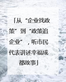 从“企业找政策”到“政策追企业”，听市民代表讲述幸福成都故事