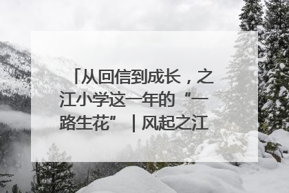 从回信到成长，之江小学这一年的“一路生花”｜风起之江 扶摇直上
