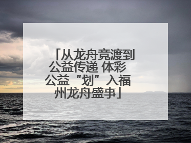 从龙舟竞渡到公益传递 体彩公益“划”入福州龙舟盛事