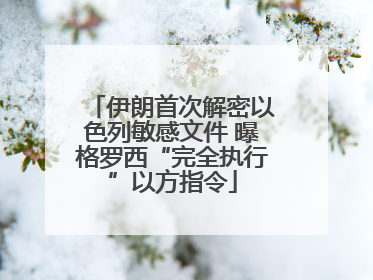 伊朗首次解密以色列敏感文件 曝格罗西“完全执行”以方指令