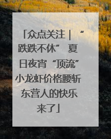 众点关注｜“跌跌不休” 夏日夜宵“顶流”小龙虾价格腰斩 东营人的快乐来了