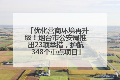 优化营商环境再升级！烟台市公安局推出23项举措，护航348个重点项目