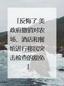 反悔了 美政府撤销对农场、酒店和餐馆进行移民突击检查的豁免